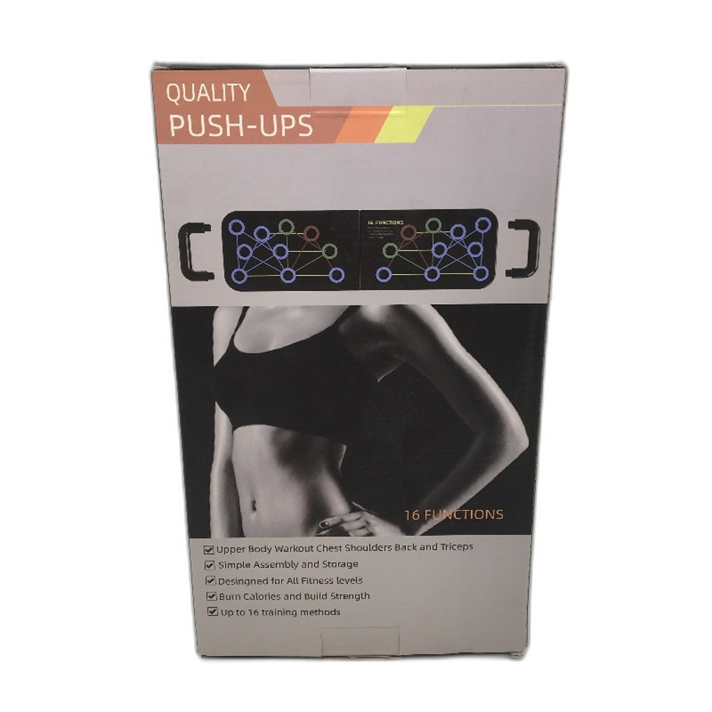 Bargainpop 16 Functiopn Push-up Board incl Handles Fitness Equipment Black NEW