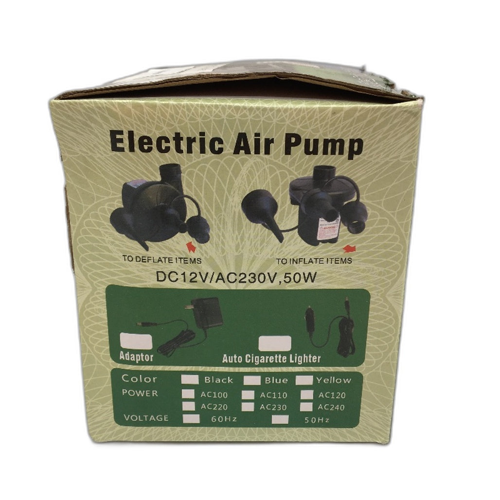 JY-015 DC 12V 230V 50W Electric Air Pump for Outdoor Activities DEMO