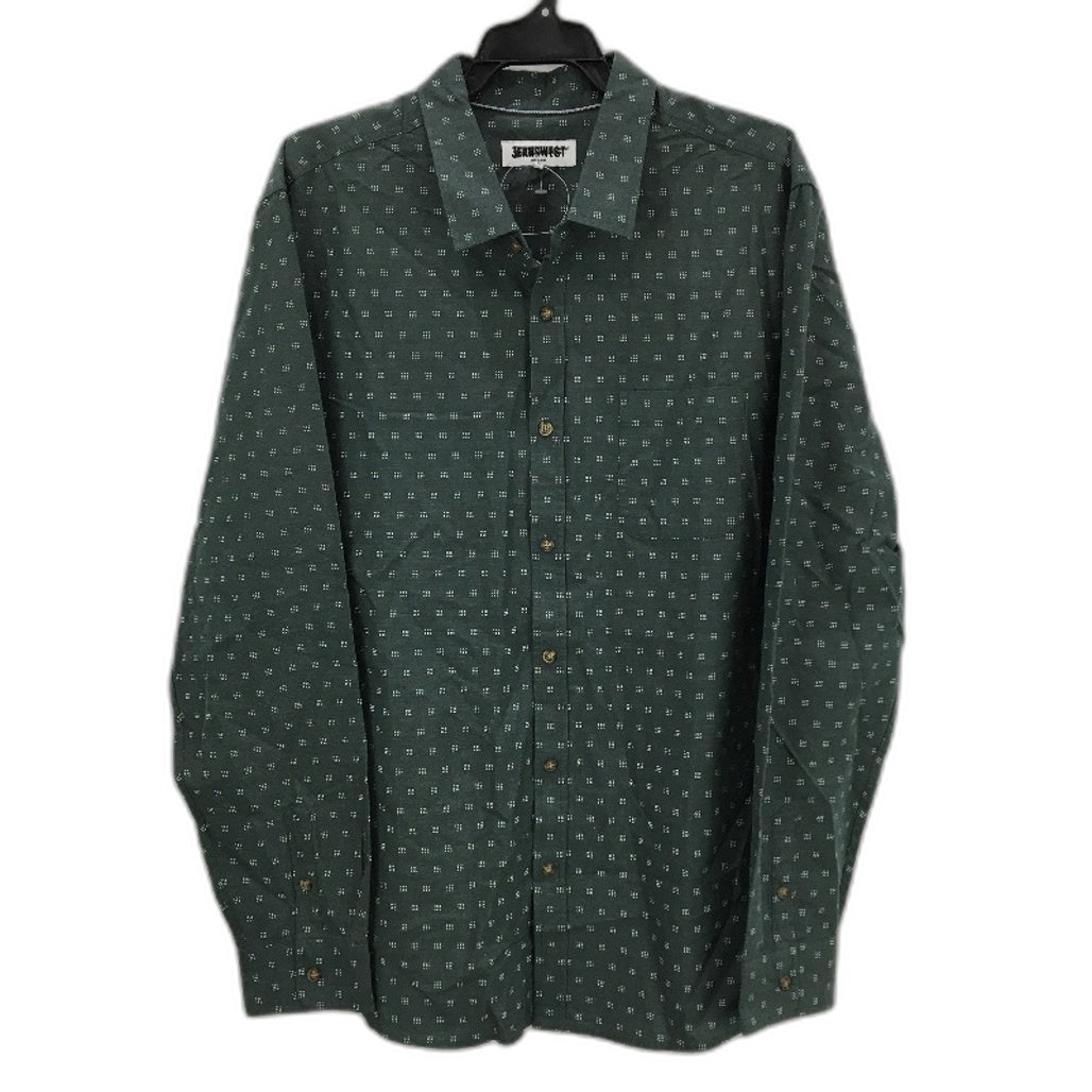 Jeanswest Forrest Green Cotton Blend Long Sleeve Casual Shirt Mens Size L NEW
