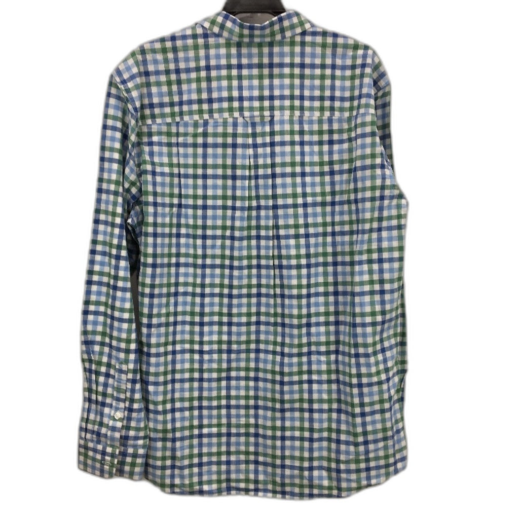 Jeanswest Green Blue Checked Cotton Blend Long Sleeve Casual Shirt Mens Sz L NEW