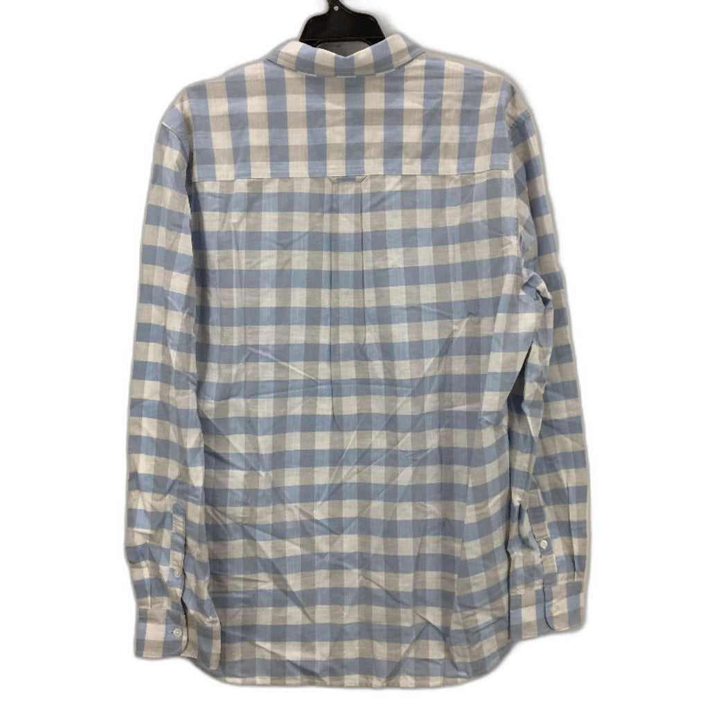 Jeanswest White Checkered 100% Cotton Long Sleeve Casual Shirt Mens Size L NEW