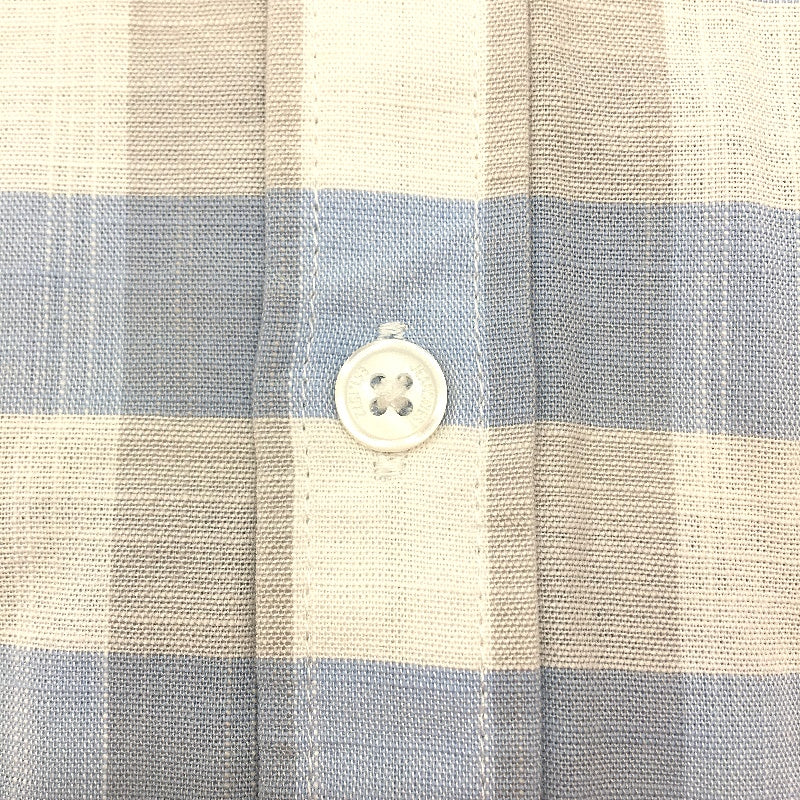 Jeanswest White Checkered 100% Cotton Long Sleeve Casual Shirt Mens Size L NEW