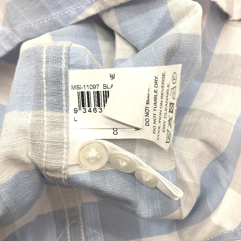 Jeanswest White Checkered 100% Cotton Long Sleeve Casual Shirt Mens Size L NEW