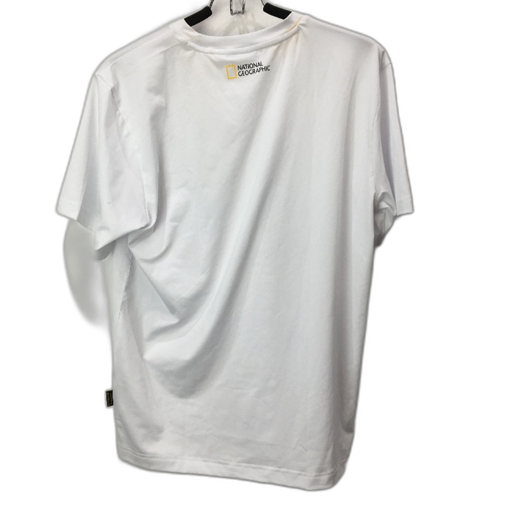 Ex-Display National Geographic Stretch White Activewear Top Mens Size Small NEW