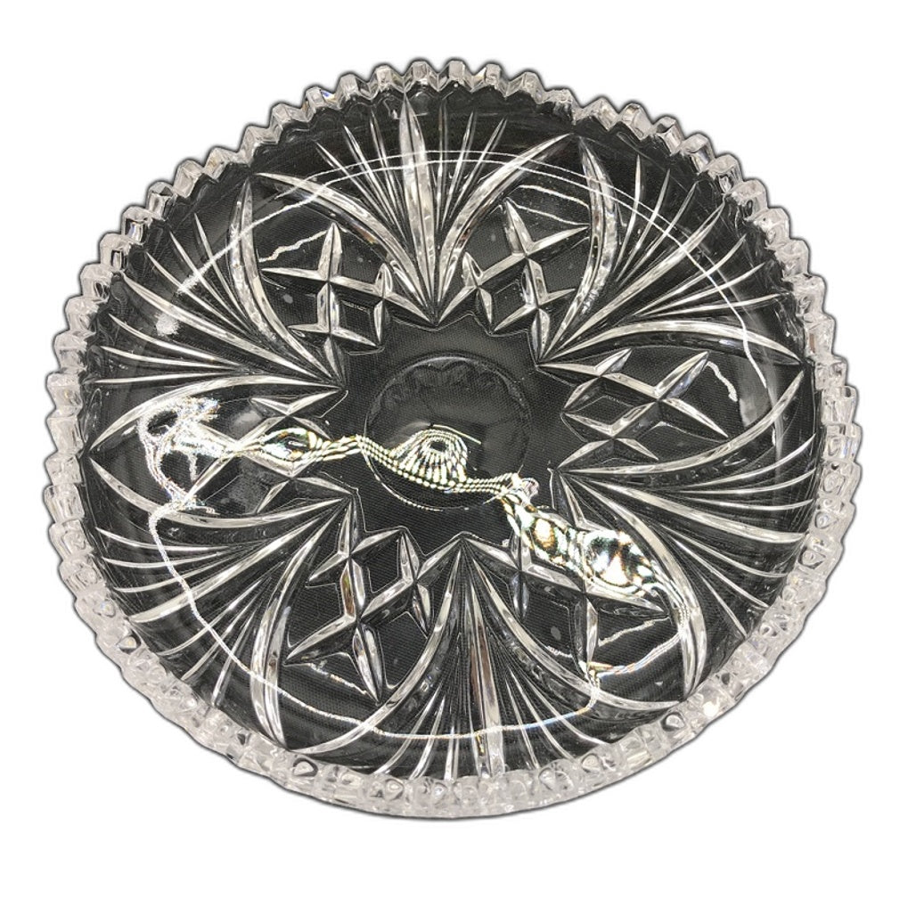 VINTAGE 6 Piece Made IN Germany Crystal Cut Glass Fancy Dish Set