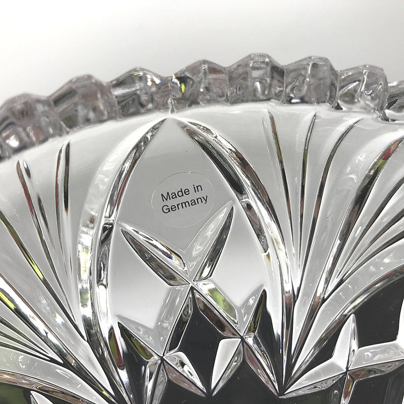 VINTAGE 6 Piece Made IN Germany Crystal Cut Glass Fancy Dish Set