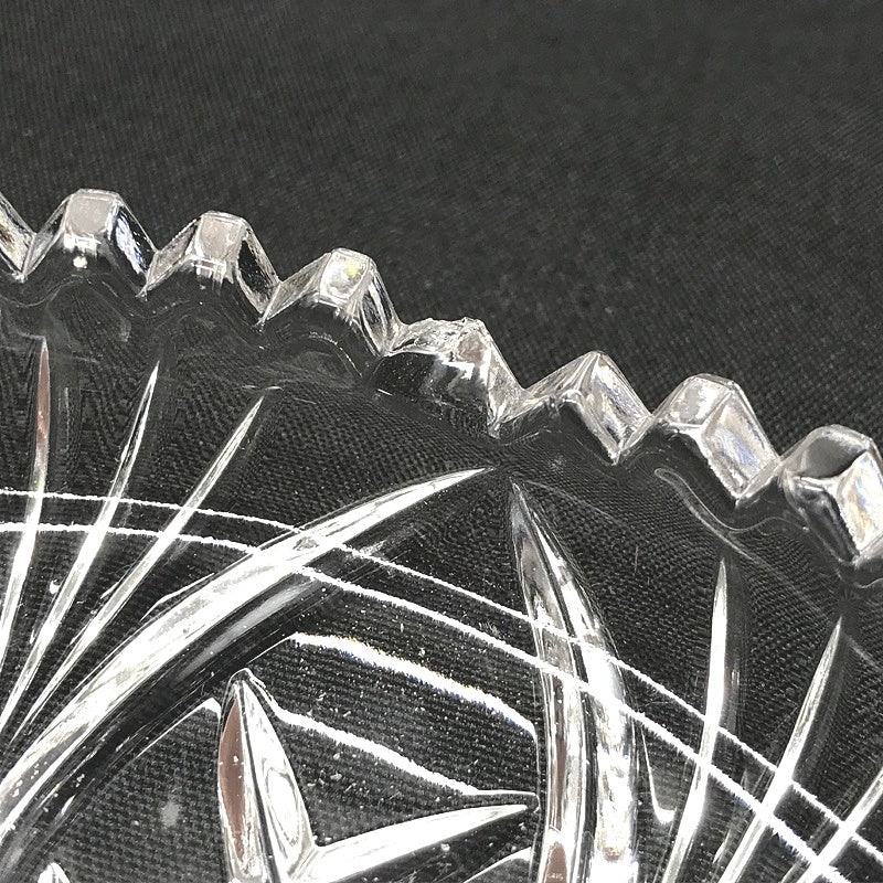 VINTAGE 6 Piece Made IN Germany Crystal Cut Glass Fancy Dish Set