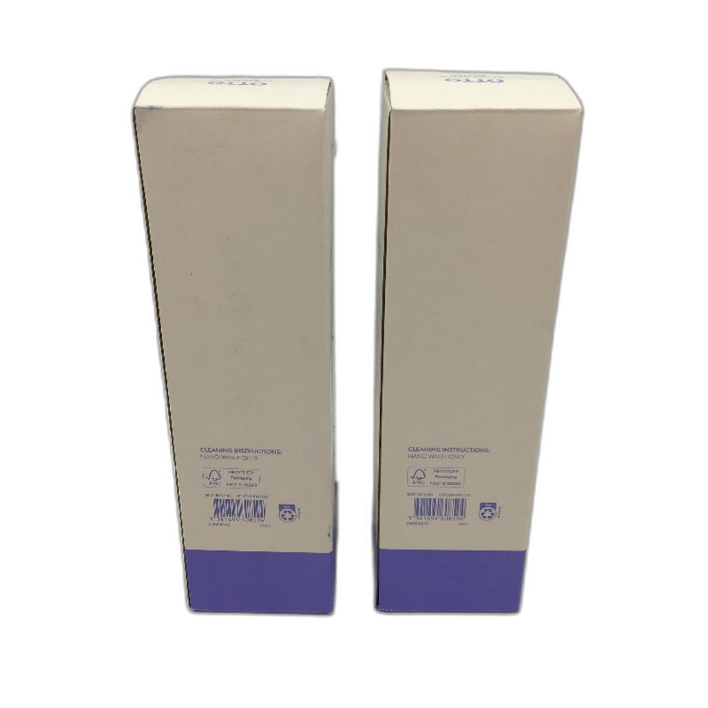 2 Pack Otto Dark Blue Silicone Cover Clear Glass Drink Bottle 550ml Capacity NEW