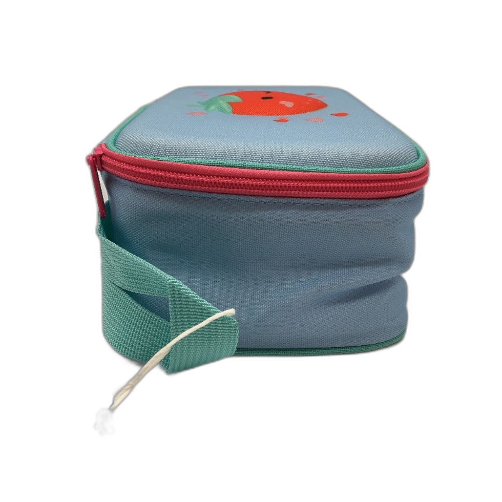 2 Pack Studymate Blue Strawberry Heart Themed Insulated Lunch Bag NEW