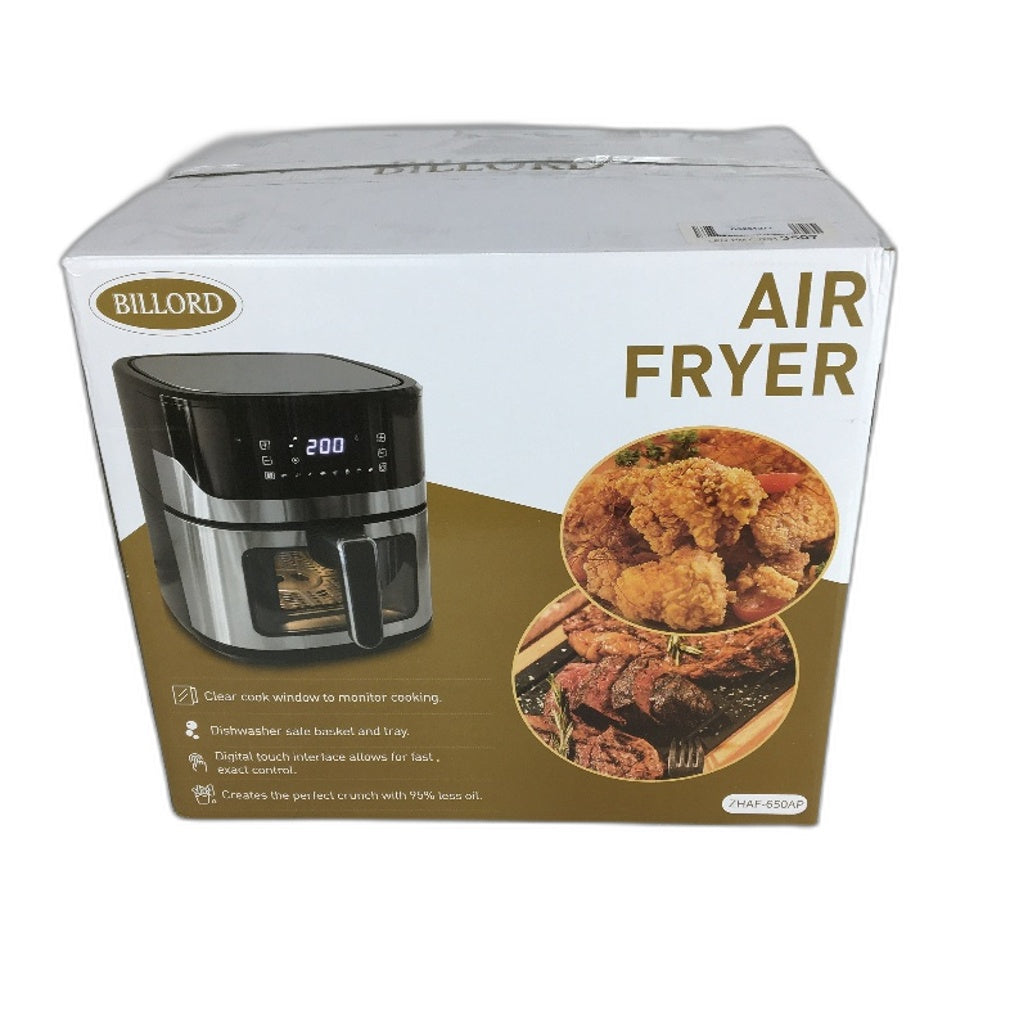 Billord Black Air Fryer Oven Large Non-Stick Frying Pot Quick & Easy Meals NEW