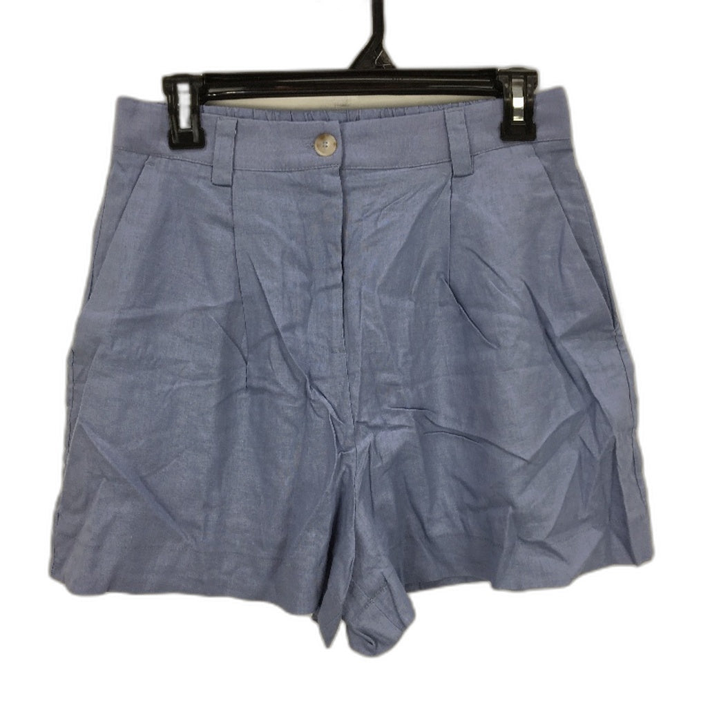 Dotti Hazel Blue Linen Blend Stretch High Waisted Shorts Ladies Size AU 10 NEW