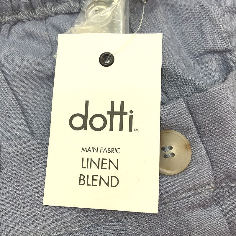 Dotti Hazel Blue Linen Blend Stretch High Waisted Shorts Ladies Size AU 10 NEW