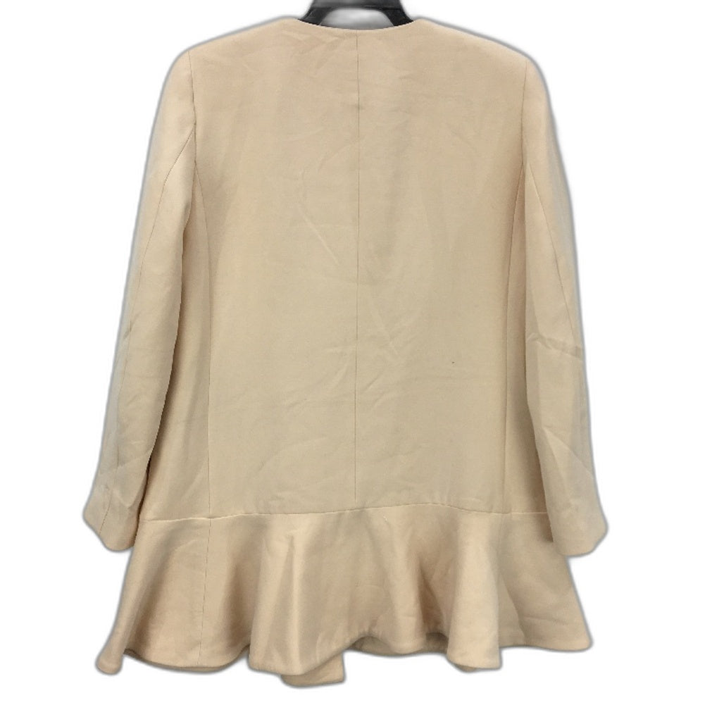 Zara Dome Button Flared Beige Double Breasted Blazer Ladies Size Small NEW