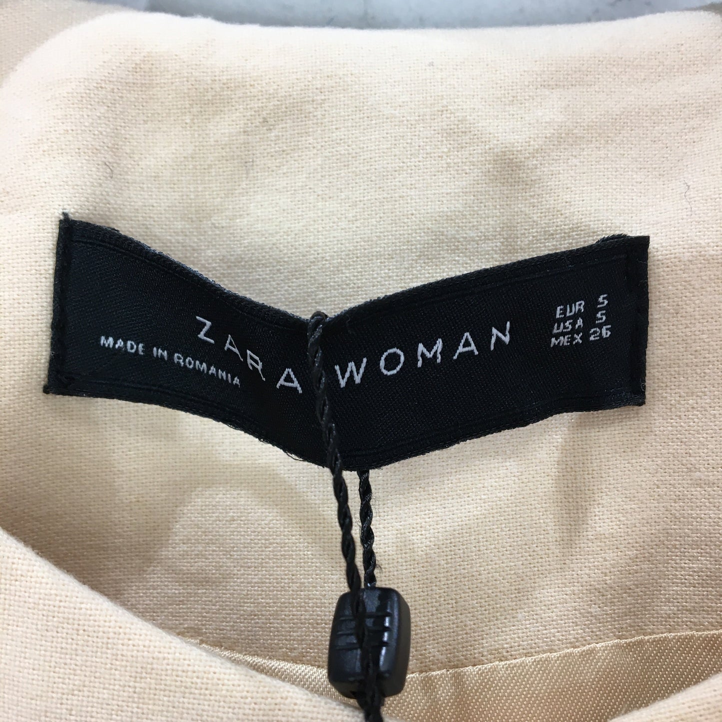 Zara Dome Button Flared Beige Double Breasted Blazer Ladies Size Small NEW