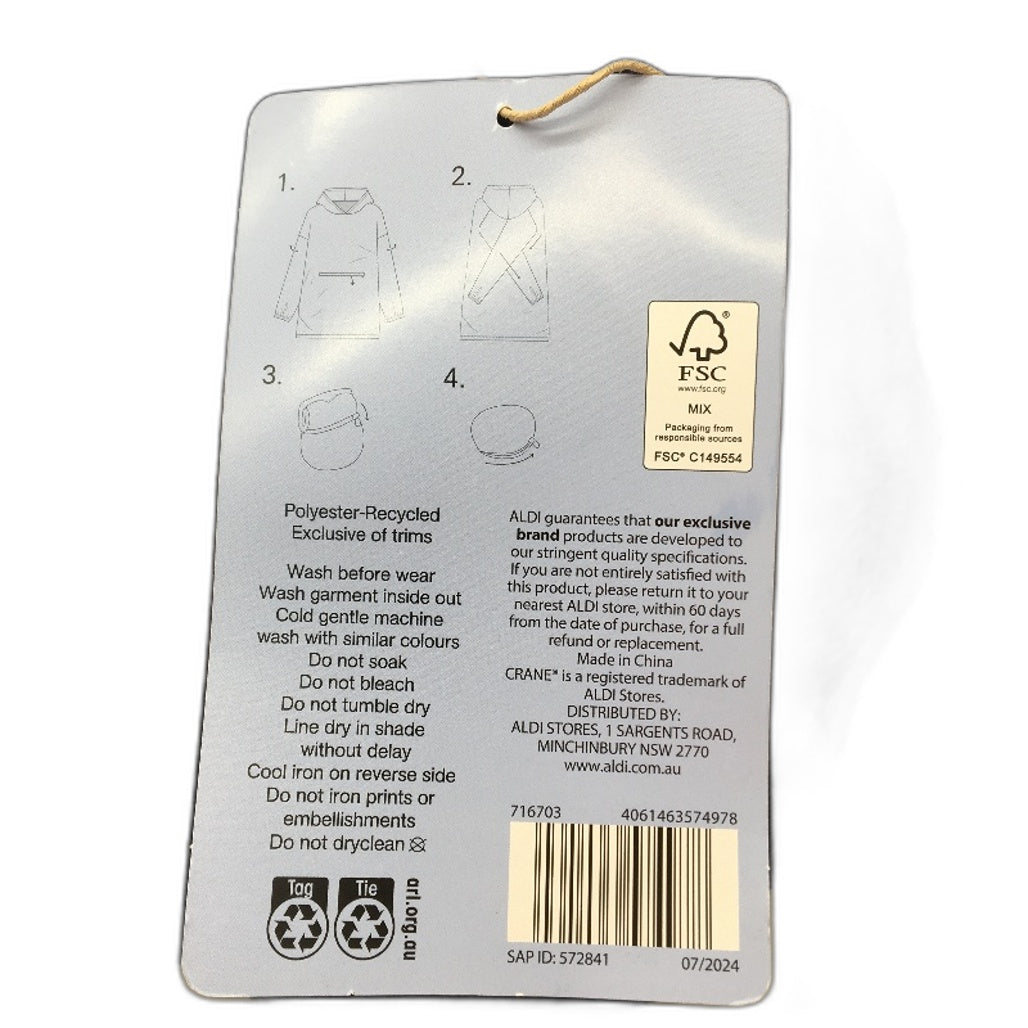 Crane Performance Fluffy Navy Front Pocket Packable Snuggle Hoodie One Size NEW