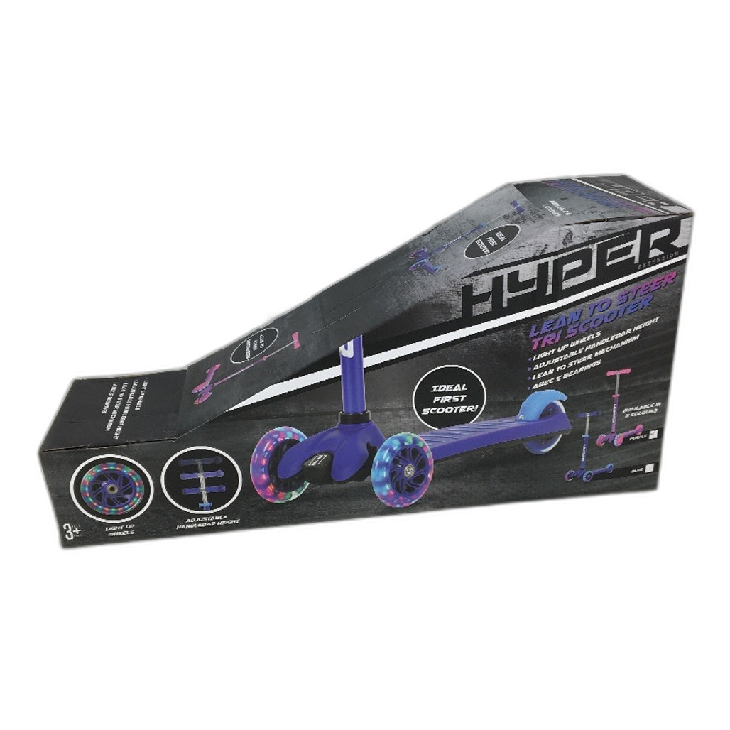 Hyper Purple Lean To Steer Light Up Wheels Adjustable Height Tri Scooter NEW