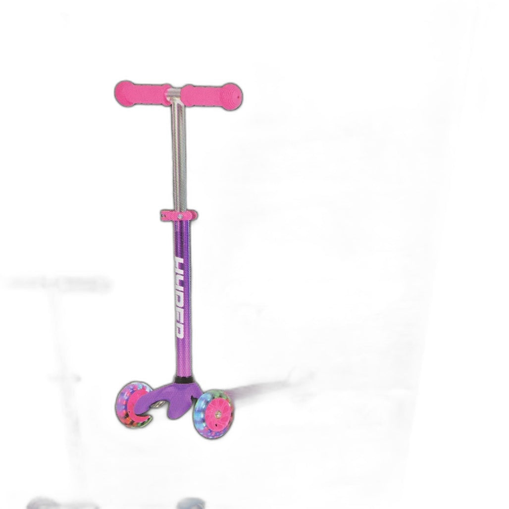 Hyper Purple Lean To Steer Light Up Wheels Adjustable Height Tri Scooter NEW