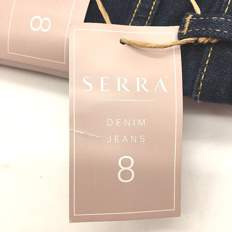 Serra Full Length Cotton Blend Dark Blue Denim Jeans Ladies Size 8 NEW