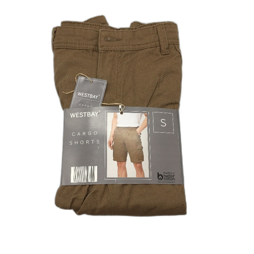 Westbay Brown Button Up Cotton Cargo Style Shorts Mens Size S NEW