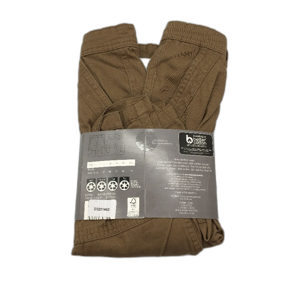 Westbay Brown Button Up Cotton Cargo Style Shorts Mens Size S NEW