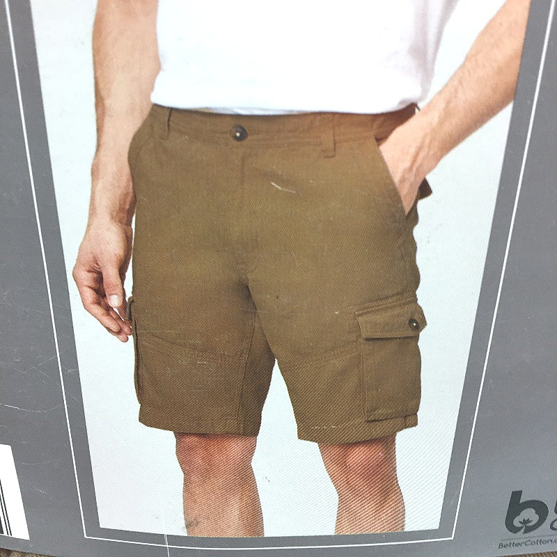 Westbay Brown Button Up Cotton Cargo Style Shorts Mens Size S NEW
