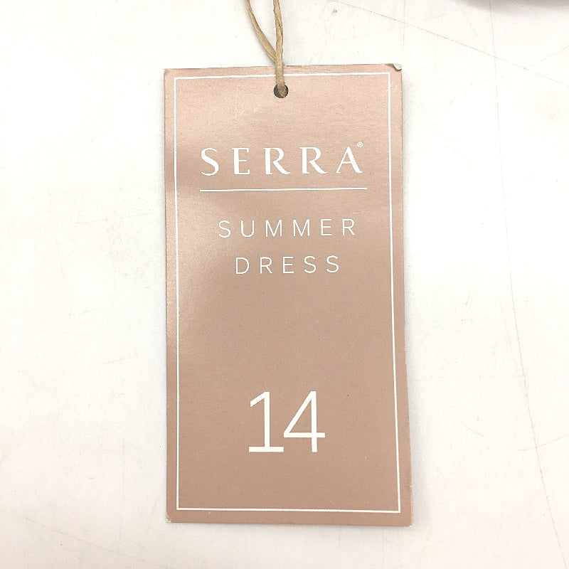 Serra Black Tie Hip Accented Stretch Summer Dress Ladies Size 14 NEW