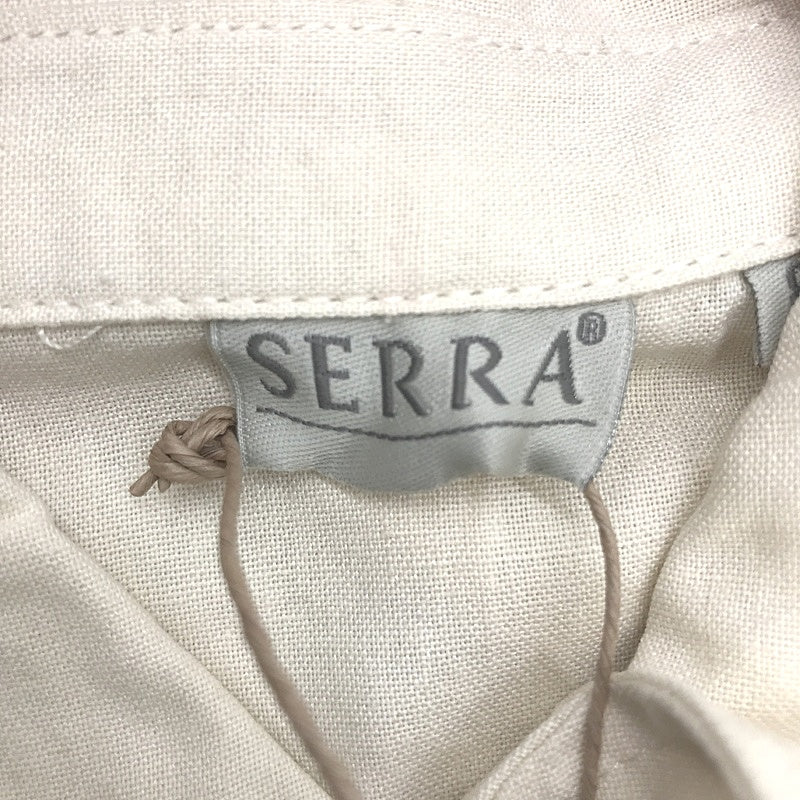 Serra Light And Cool Linen Blend Cream Cuff Sleeve Shirt Ladies NEW