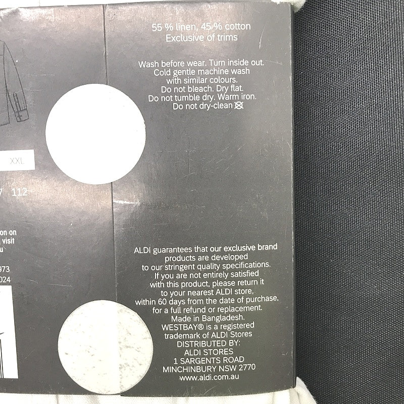 Westbay Light And Cool Linen Blend White Long Sleeve Shirt Mens NEW