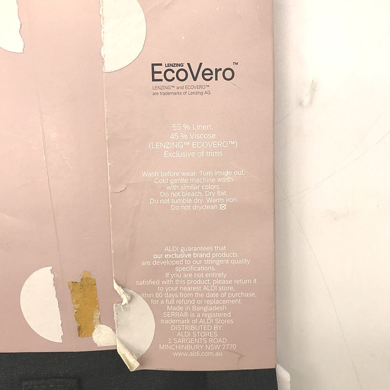 Serra Linen Blend Black Sleeveless V Neck Mid Thigh Dress Ladies NEW