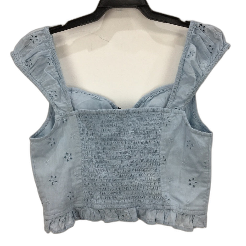 Jay Jays Alison Dreamy Blue Strappy Frilled Cropped Top Ladies Size Medium NEW