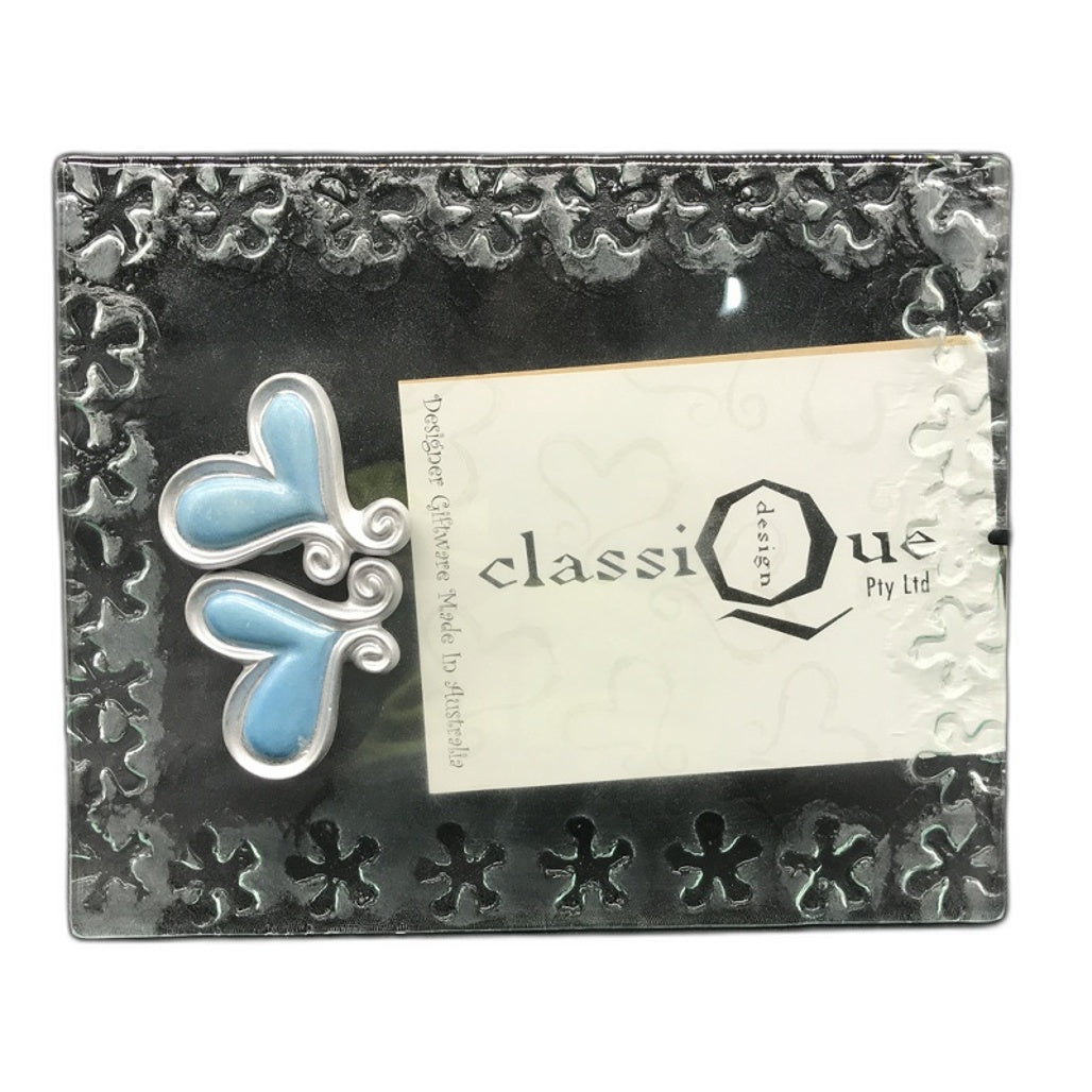 Classique Design 30x25cm Floral Glass Picture Frame Heart Themed