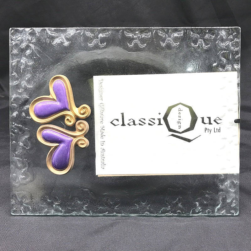 Classique Design 30x25cm Floral Glass Picture Frame Heart Themed