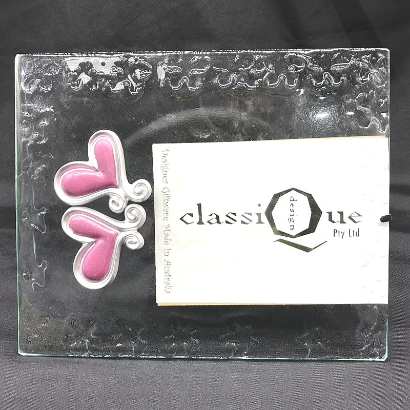 Classique Design 30x25cm Floral Glass Picture Frame Heart Themed