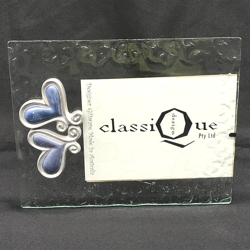 Classique Design 28x22cm Glass Photo Frame Heart Floral Themed