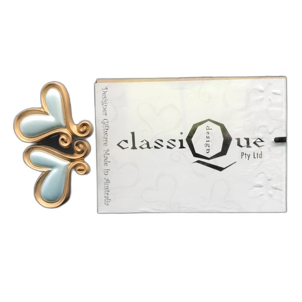 Classique Design 28x22cm Glass Photo Frame Heart Floral Themed