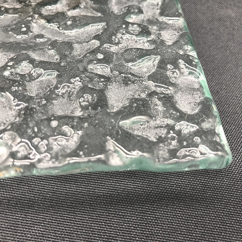 Classique Design Horizontal Glass Photo Frame Blue & Silver Heart Themed NEW