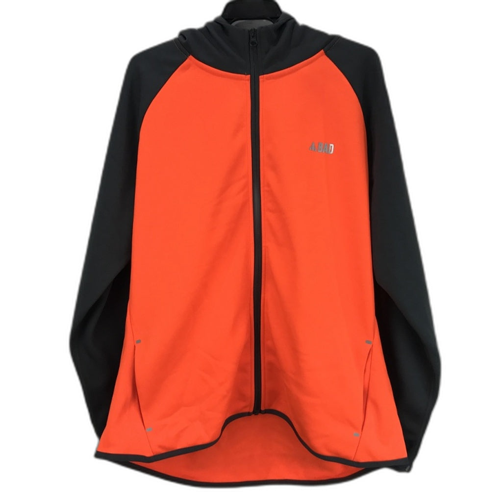 BAD Workwear Orange Fluoro Neon Orange&Grey Zip-Up Hoodie Ladies Size XL