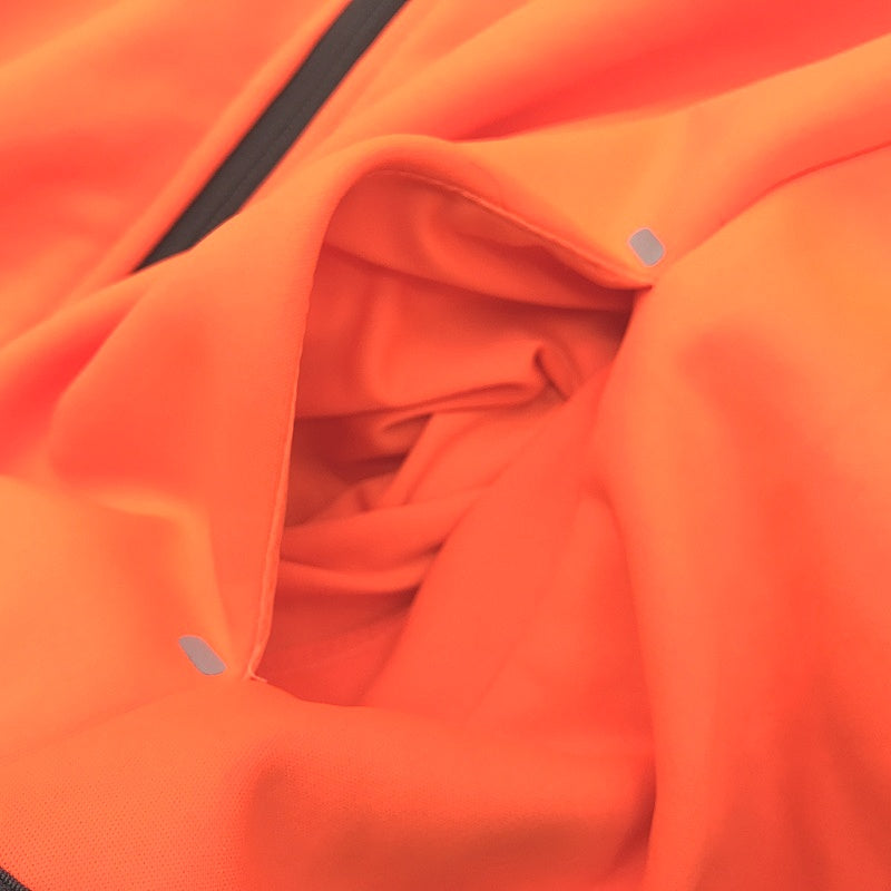BAD Workwear Orange Fluoro Neon Orange&Grey Zip-Up Hoodie Ladies Size XL