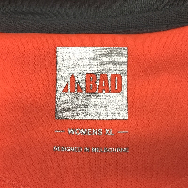BAD Workwear Orange Fluoro Neon Orange&Grey Zip-Up Hoodie Ladies Size XL