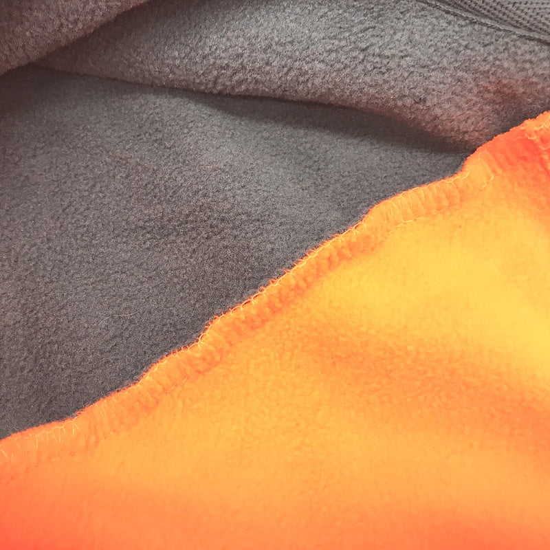 BAD Workwear Orange Fluoro Neon Orange&Grey Zip-Up Hoodie Ladies Size XL