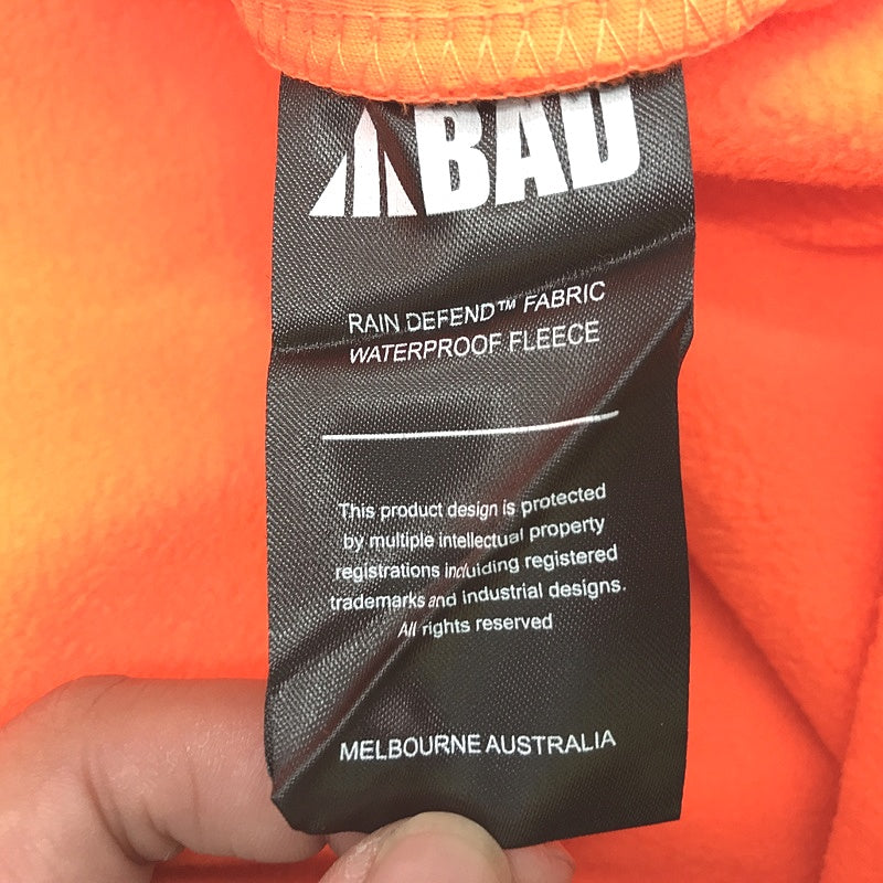 BAD Workwear Orange Fluoro Neon Orange&Grey Zip-Up Hoodie Ladies Size XL