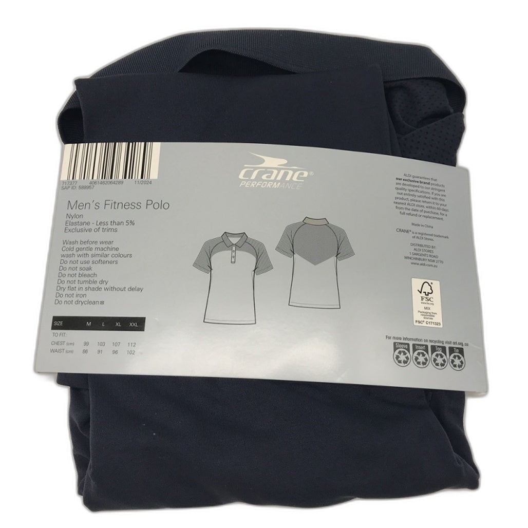 Crane Performance Seamless Moisture Regulating Men's Fitness Polo NEW