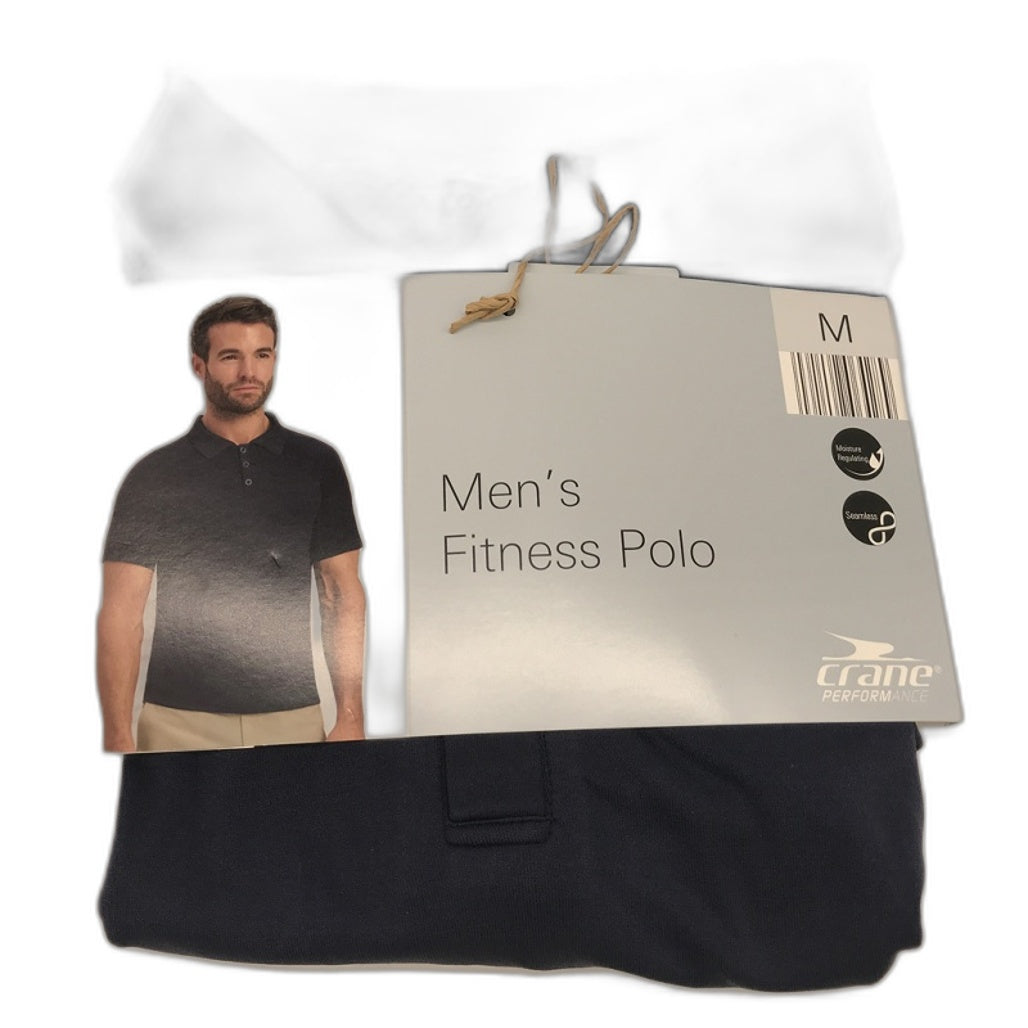 Crane Performance Seamless Moisture Regulating Men's Fitness Polo NEW
