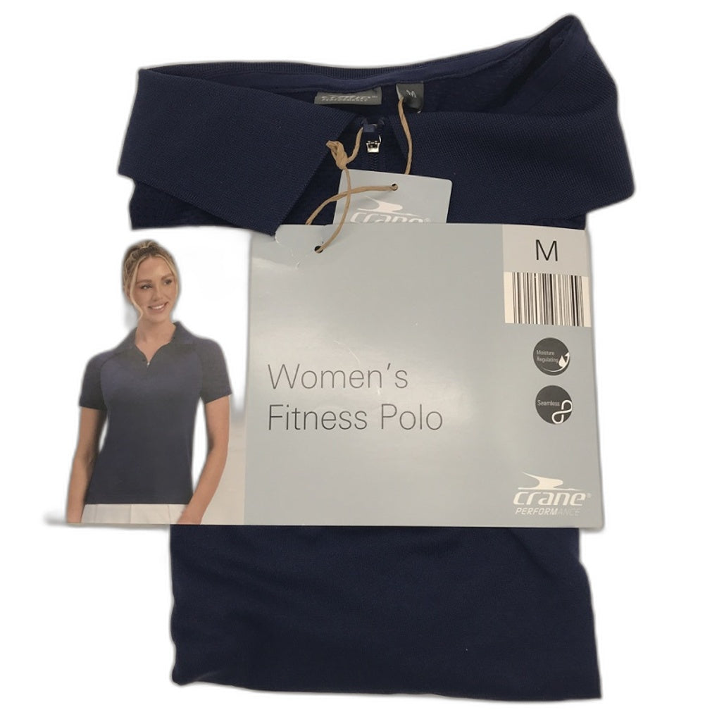 Crane Performance Seamless Moisture Regulating Women's Fitness Polo NEW