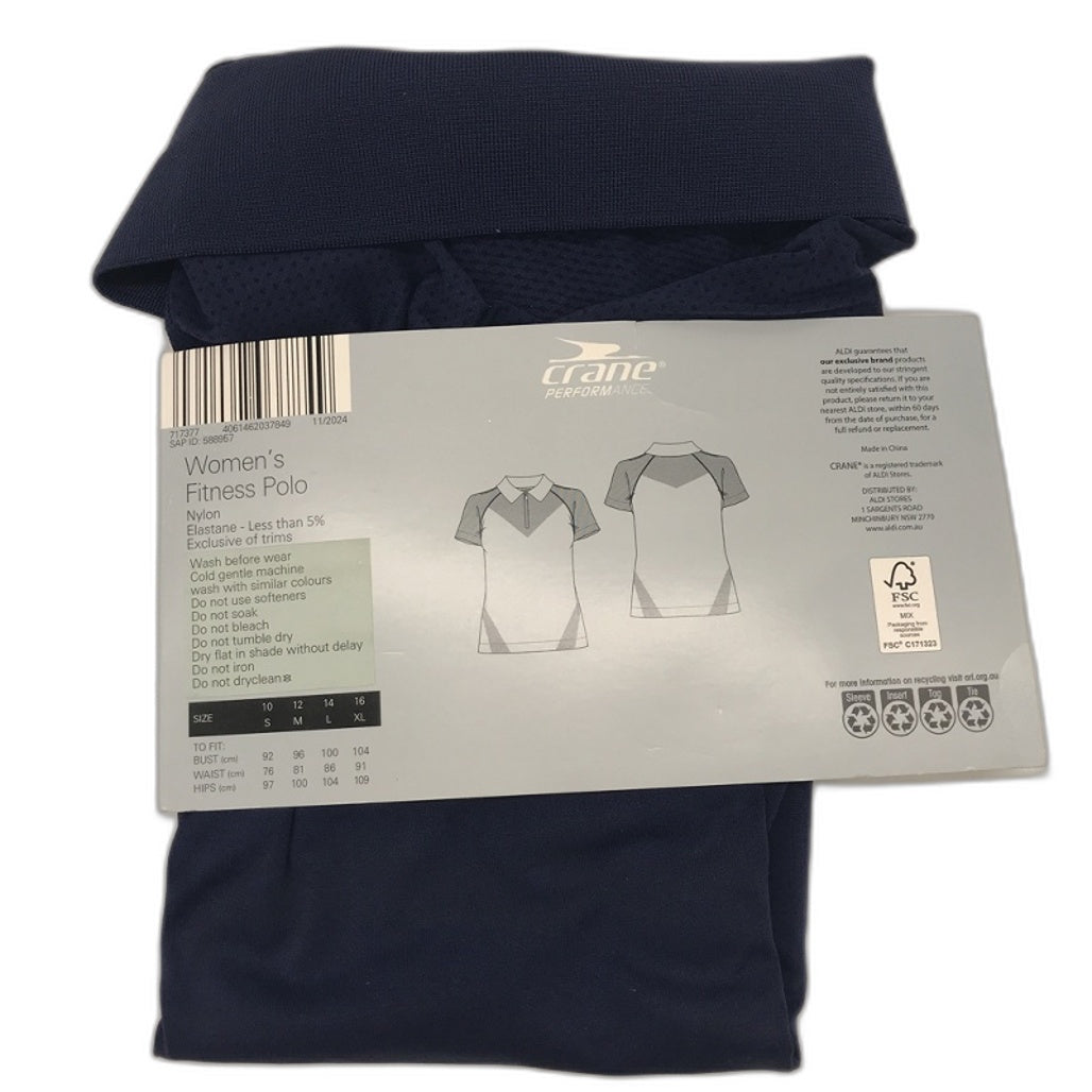 Crane Performance Seamless Moisture Regulating Women's Fitness Polo NEW