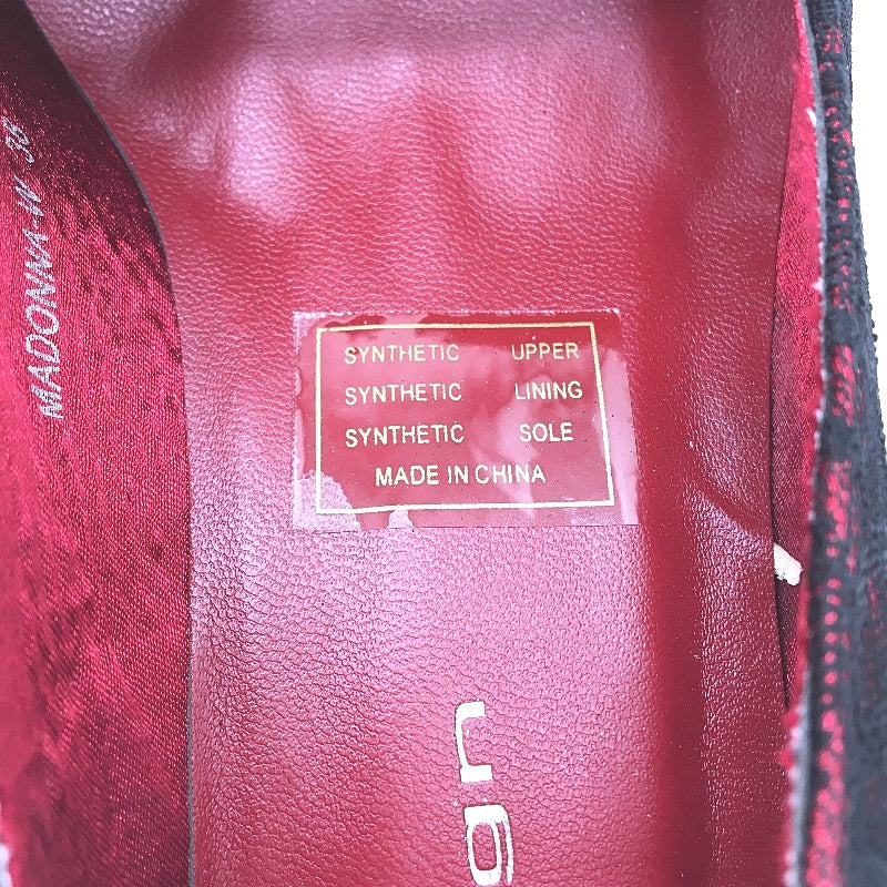 VG Design Madonna Black Red Lace Accented Pointed Toe Ladies Heel NEW