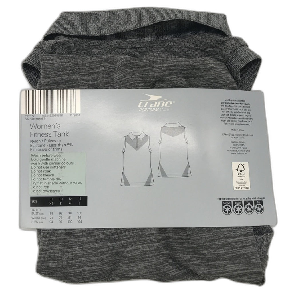 Crane Performance Women's Seamless Moisture Regulating Fitness Tank NEW