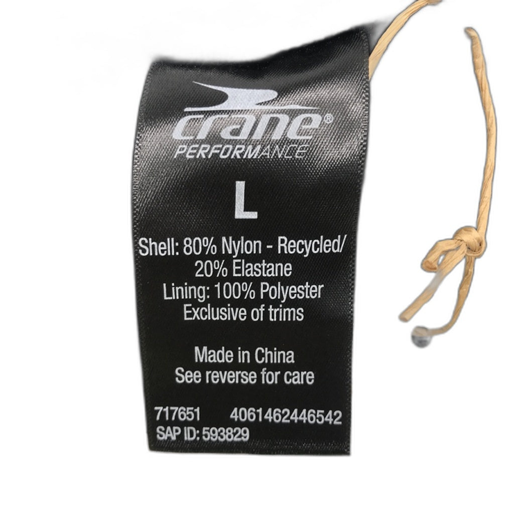 Crane Recycled Nylon Green Leopard Print Black Rashsuit Ladies Size Large NEW