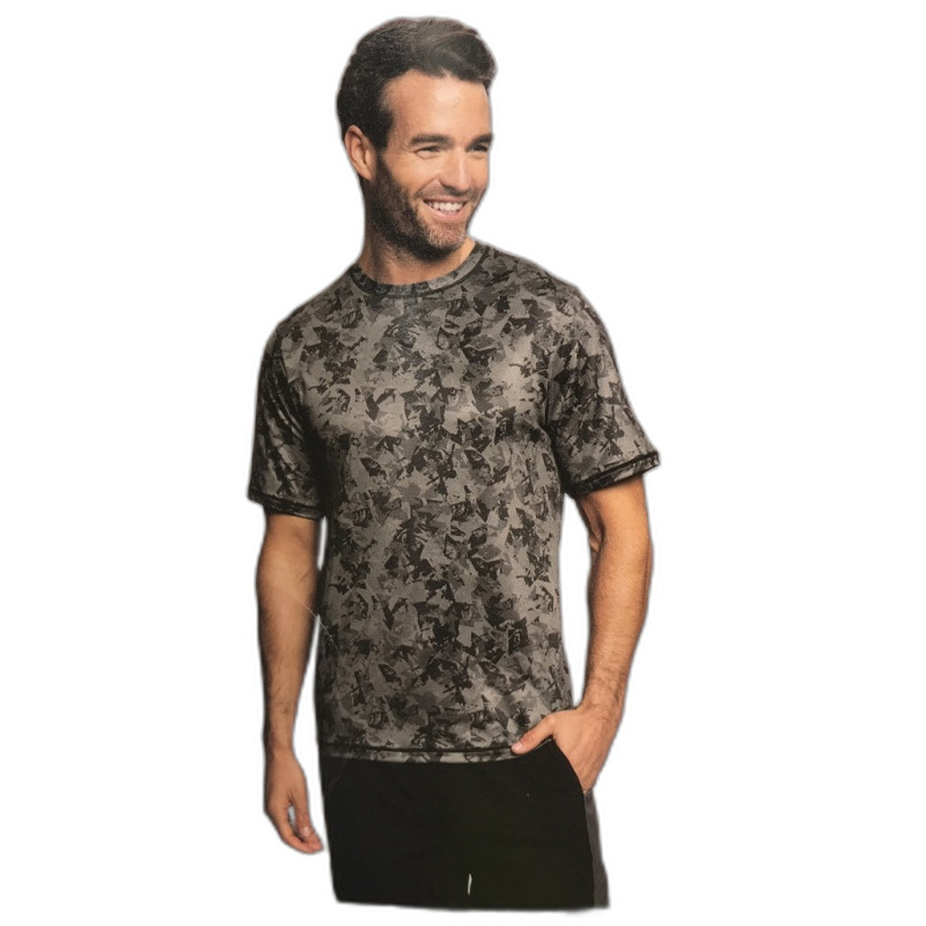 Crane Performance Men's Camo Grey Shortsleeve Rash Shirt Size Small NEW