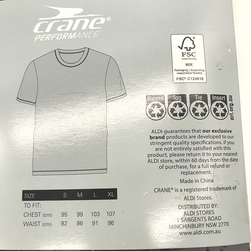 Crane Performance Men's Camo Grey Shortsleeve Rash Shirt Size Small NEW